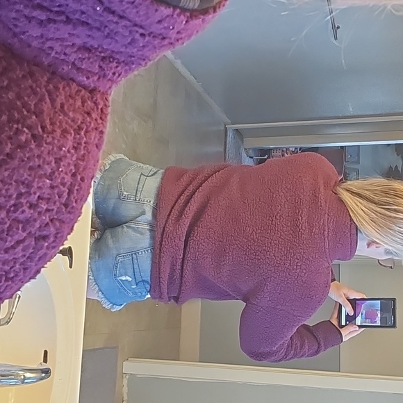 AWESOME VS PINK 1/4 ZIP PURPLE FLEECE - Picture 3 of 13